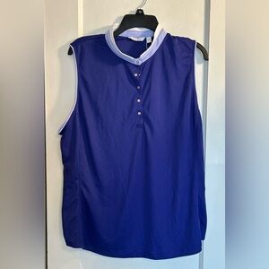 Lady Hagan Woman's Sleeveless Polo Size XXL Blue/Purple  NWT Golf Shirt